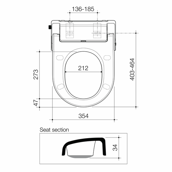 Caroma Livewell Electronic Bidet Seat White