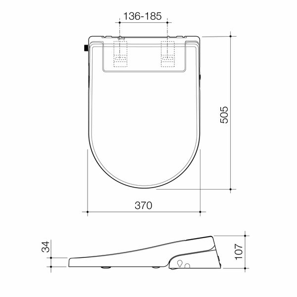 Caroma Livewell Electronic Bidet Seat White
