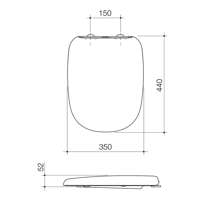 Caroma Contura II Toilet Seat Soft Close White