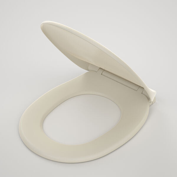 Caroma Trident Toilet Seat Normal Close Quick Release Plastic Hinge Germgard Ivory