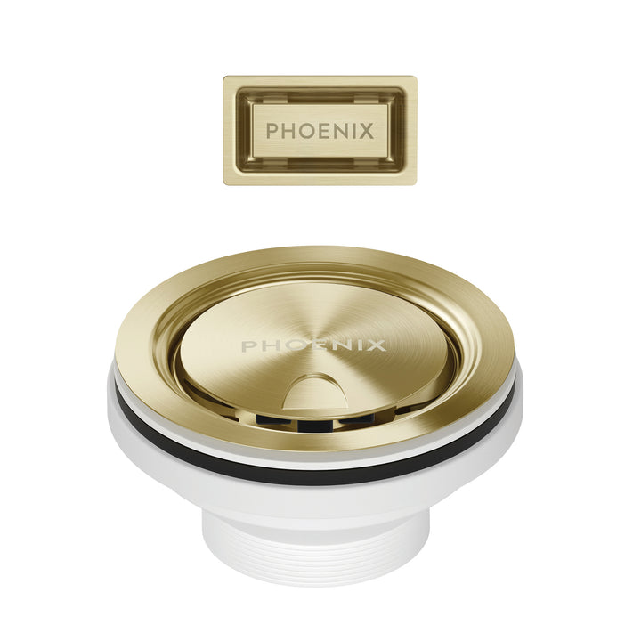 Phoenix 50mm Covered Sink Basket Waste &amp; Overflow