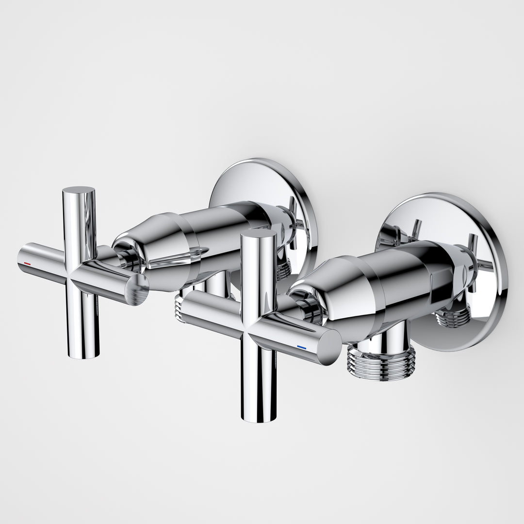 Caroma Classic Cross Washing Machine Set Chrome Lead Free