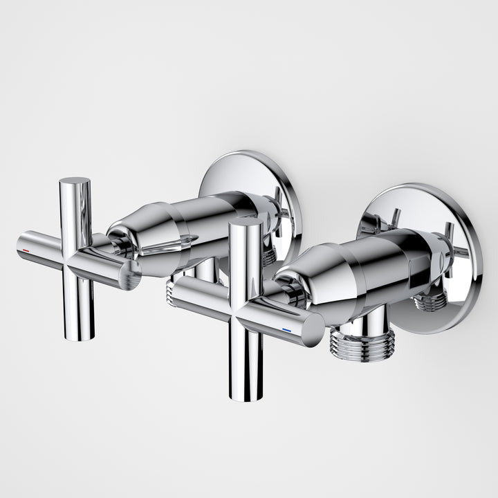 Caroma Classic Cross Washing Machine Set Chrome Lead Free
