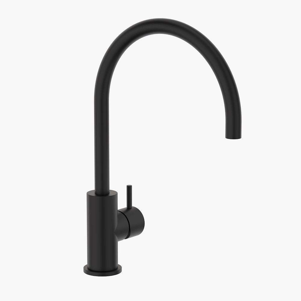 Clark Round Pin Sink Mixer Matte Black Lead Free