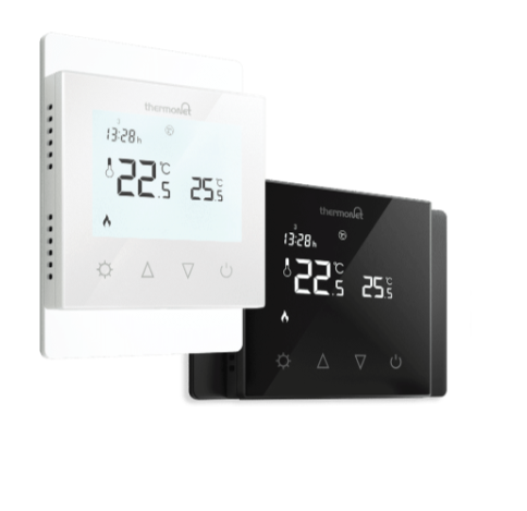 Thermotouch 7.6iG Black Glass Thermostat 16A Max Load