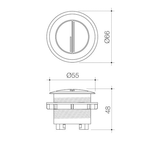 Caroma Contura II Bezel/Button Round - Brushed Bronze