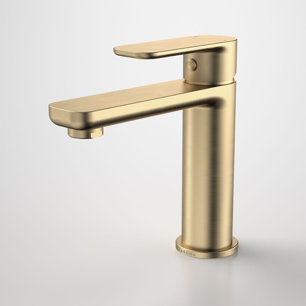 Caroma Luna Basin Mixer Brushed Brass Lead Free