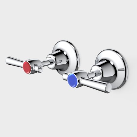 Caroma Caravelle Classic Lever Wall Tap Set