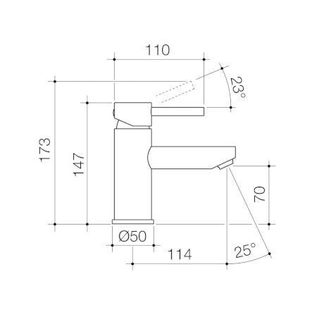 Stylus Blaze Pin Basin Mixer Lead Free