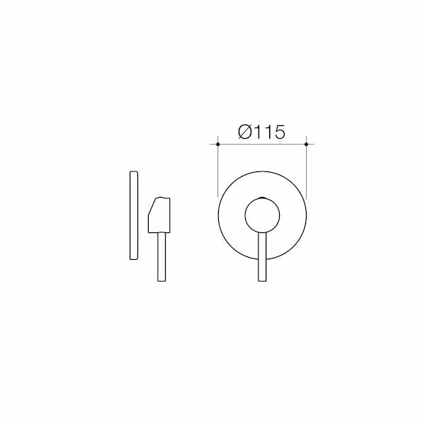 Stylus Blaze Pin Bath/Shower Mixer Trim Kit Only