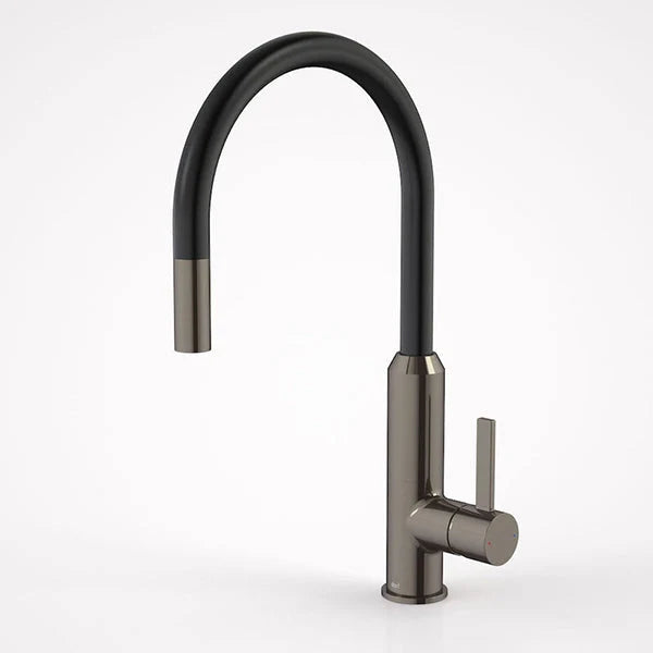 Caroma Vixen Retractable Sink Mixer Black Nickel Lead Free