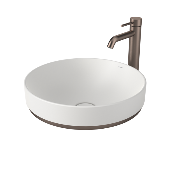 Caroma Liano II 400 Round Basin Dress Ring Brushed Bronze