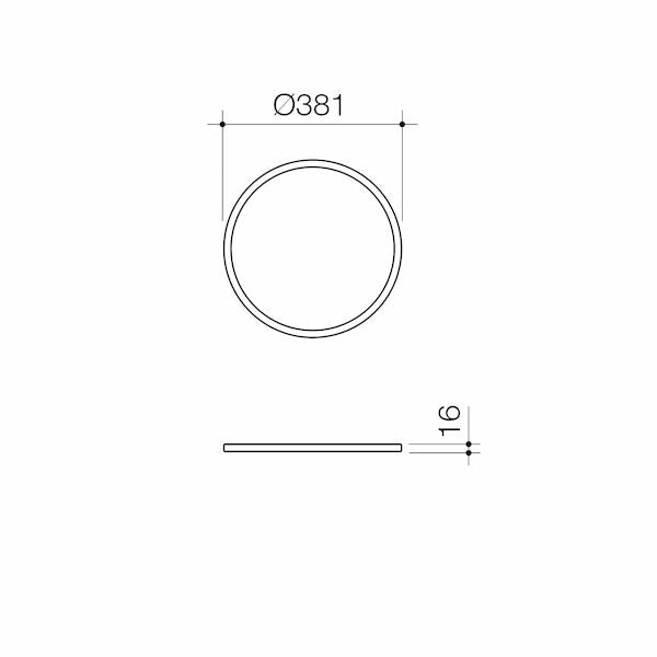 Caroma Liano II 400 Round Basin Dress Ring Brushed Bronze