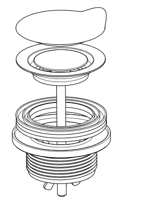 Caroma Plug and Flush Fitting Chrome Waste