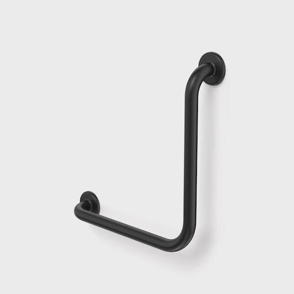 Caroma Care Support Germgard Grab Rail 90 Degree 450X450 Right Hand or Left Hand Matte Black