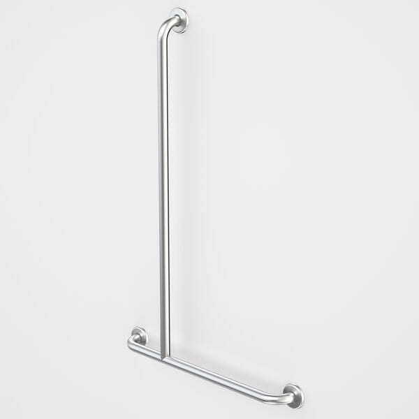 Caroma Care Support Grab Rail - 1100x700 LH T-Bar - Stainless Steel