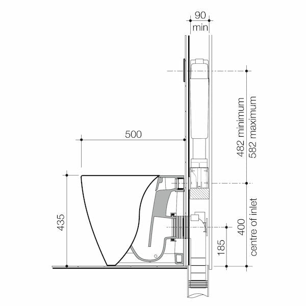Caroma Urbane II Compact Cleanflush Wall Faced Invisi Toilet Suite