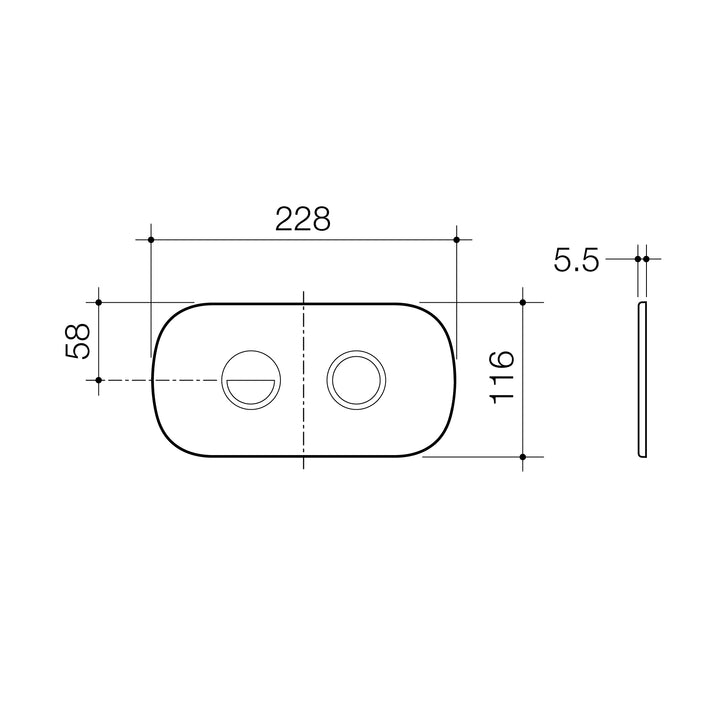 Caroma Contura II Invisi Series II® Round DC Dual Flush Button Panel Brushed Nickel