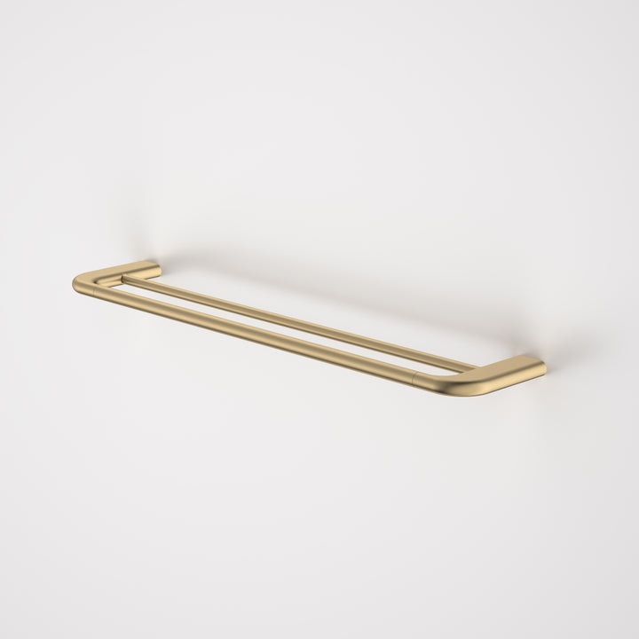 Caroma Contura II 620mm Double Towel Rail – Brushed Brass