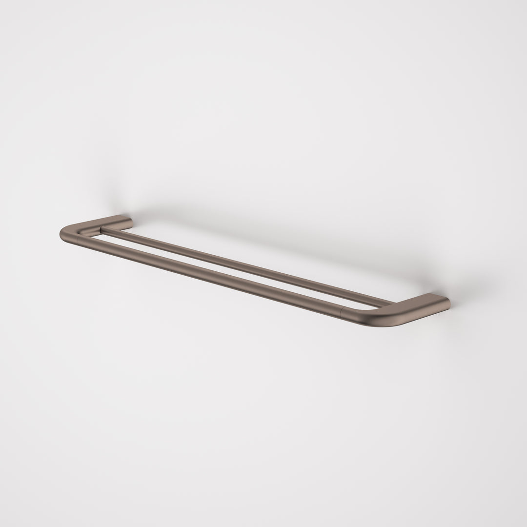 Caroma Contura II 620mm Double Towel Rail – Brushed Bronze