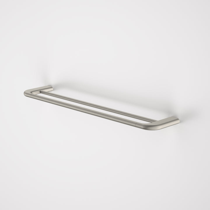 Caroma Contura II 620mm Double Towel Rail – Brushed Nickel