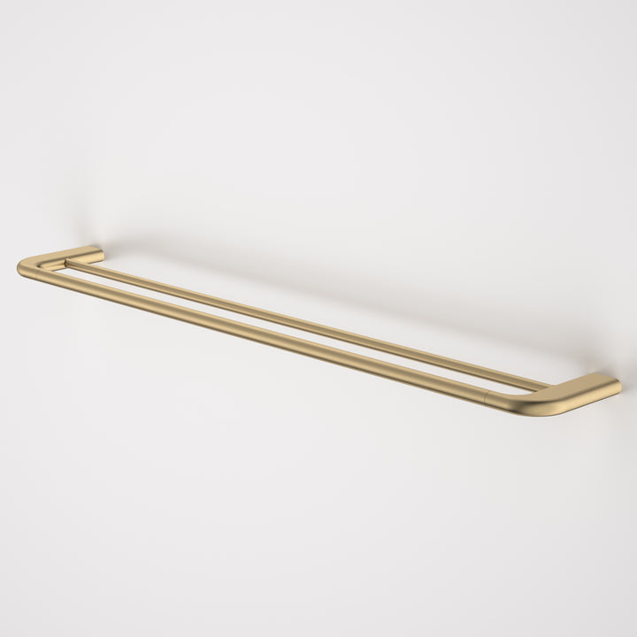 Caroma Contura II 820mm Double Towel Rail – Brushed Brass