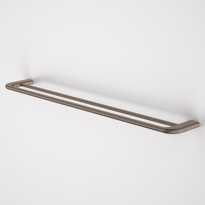 Caroma Contura II 820mm Double Towel Rail – Brushed Bronze