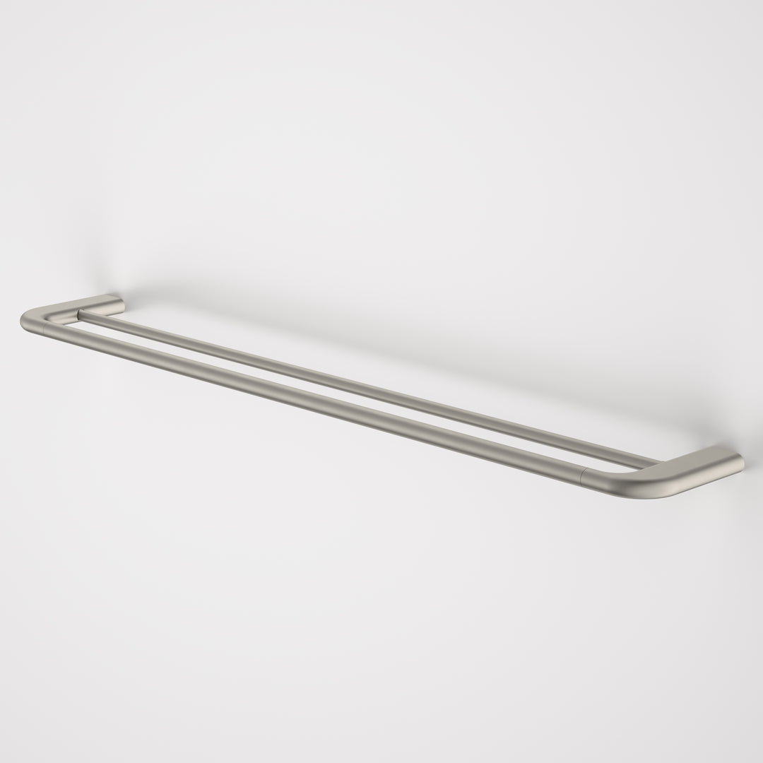 Caroma Contura II 820mm Double Towel Rail – Brushed Nickel