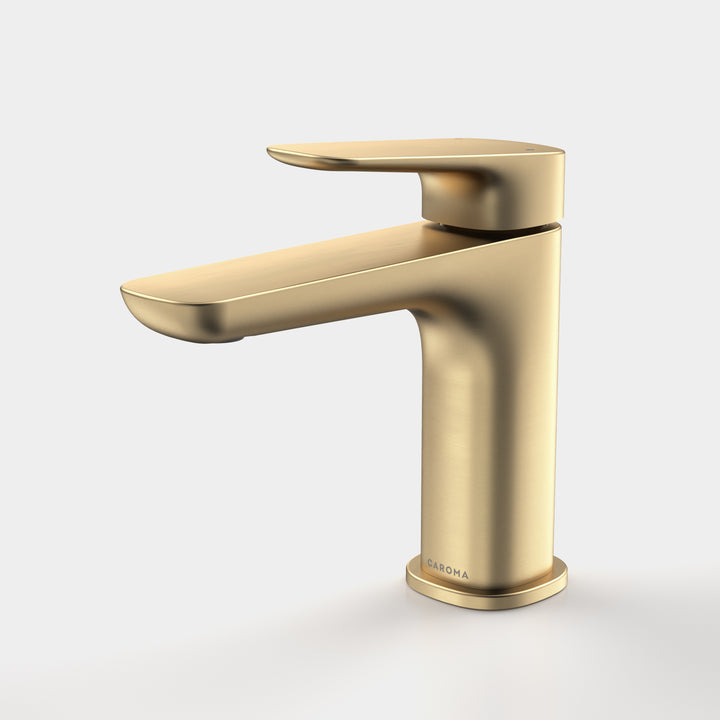 Caroma Contura II Basin Mixer Brushed Brass