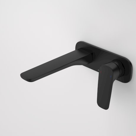 Caroma Contura II Wall Basin/Bath Mixer 180mm Matte Black