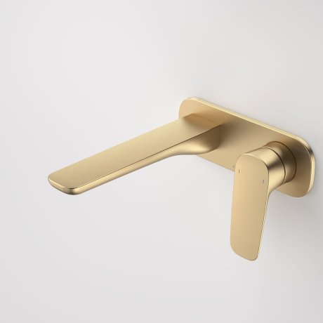 Caroma Contura II Wall Basin/Bath Mixer 180mm  Brushed Brass