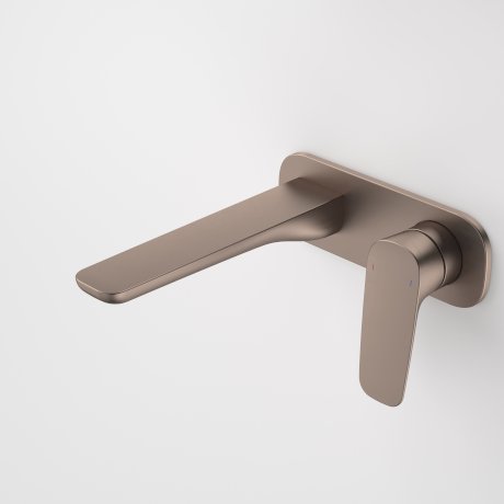 Caroma Contura II Wall Basin/Bath Mixer 180mm Brushed Bronze