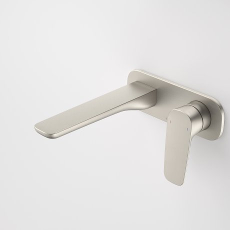 Caroma Contura II Wall Basin/Bath Mixer 180mm Brushed Nickel