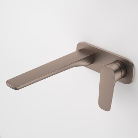 Caroma Contura II Wall Basin/Bath Mixer 220mm Brushed Bronze