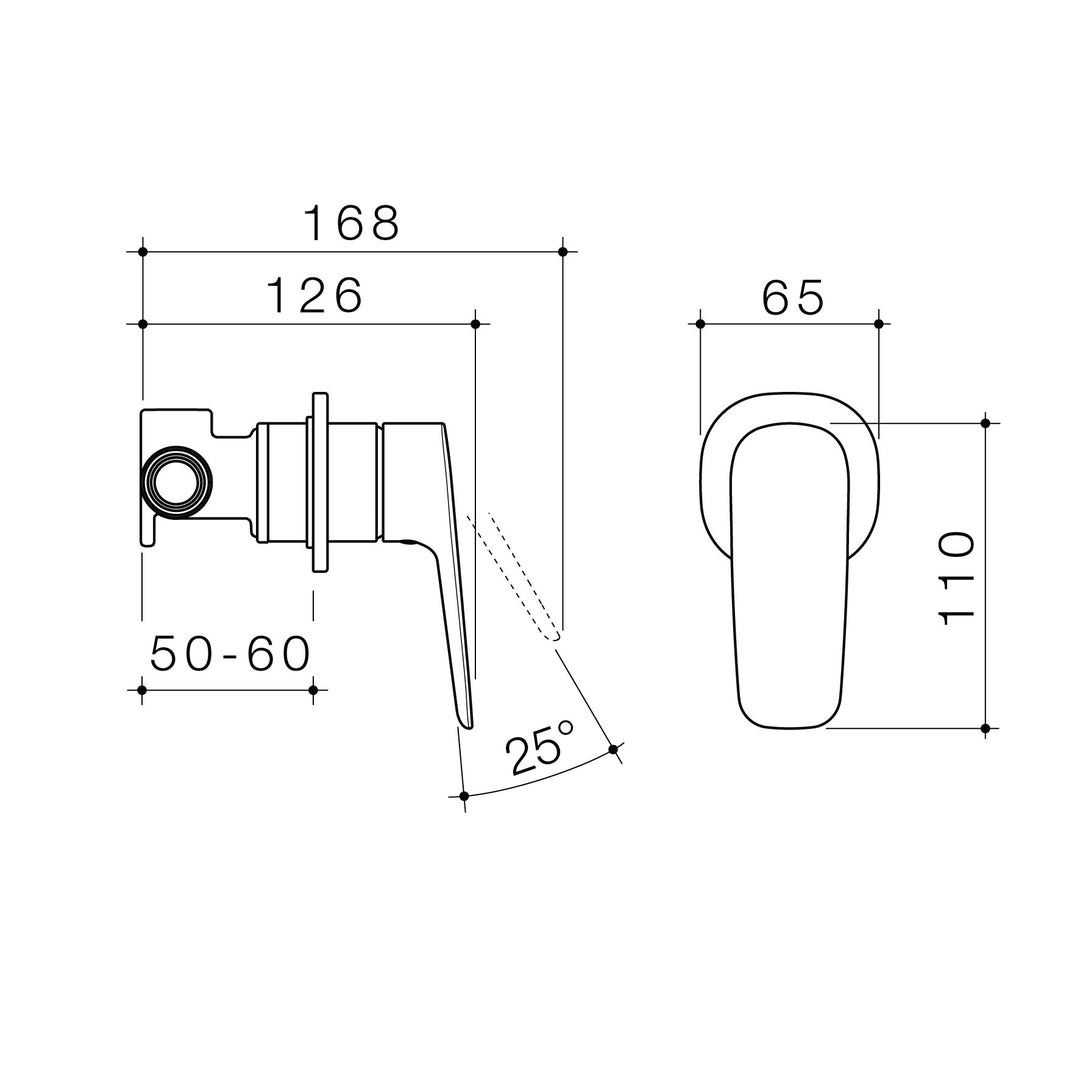 Caroma Contura II Bath/Shower Mixer Brushed Brass