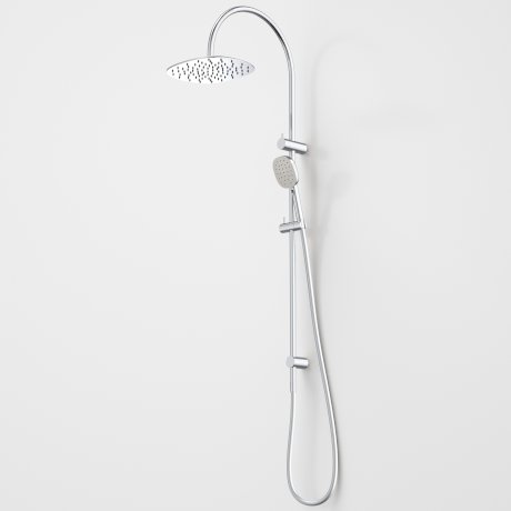 Caroma Contura II Rail Shower with Overhead Chrome