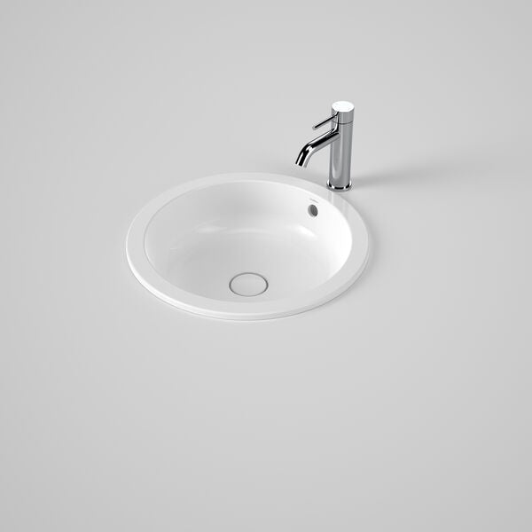 Caroma Liano II 440 Round Under Counter/Over Counter Basin No Tap Hole Overflow White