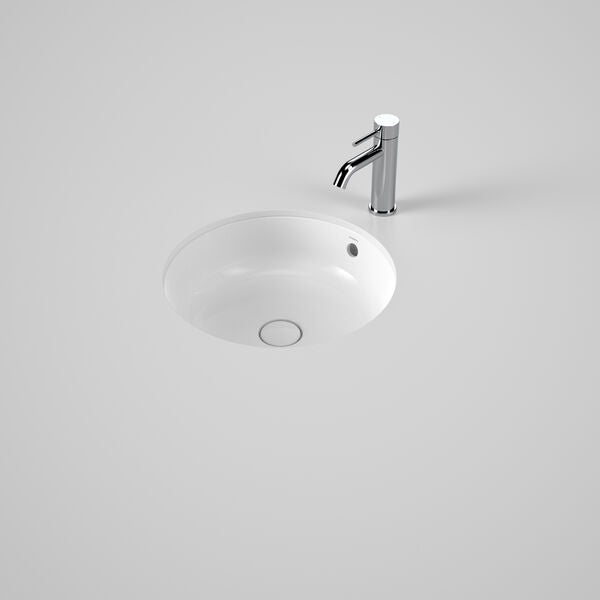 Caroma Liano II 440 Round Under Counter/Over Counter Basin No Tap Hole Overflow White