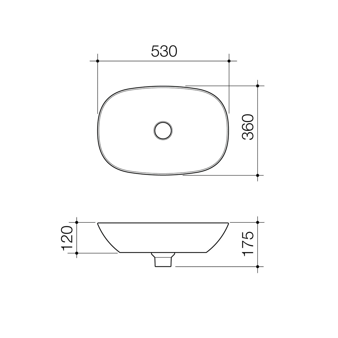 Caroma Contura II 530mm Above Counter Basin Matte Clay