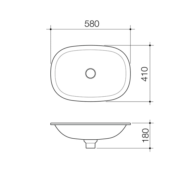 Caroma Contura II Undercounter Basin Matte Clay