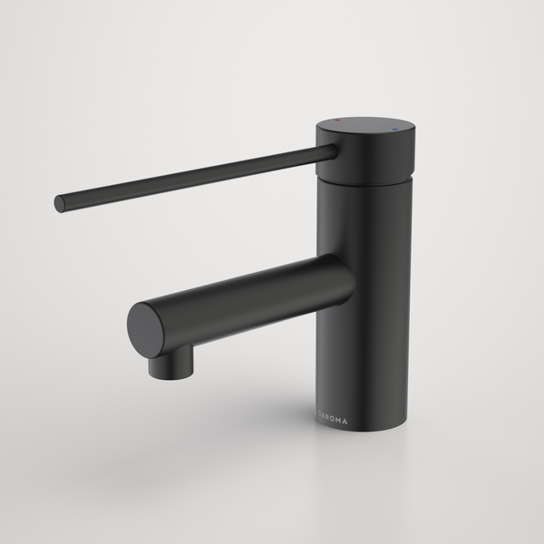 Caroma Pin Lever Care Basin Mixer Black Lead Free