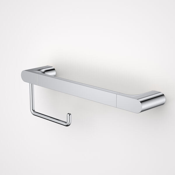 Caroma Urbane II Universal Rail 400mm + Toilet Roll Holder Set Chrome