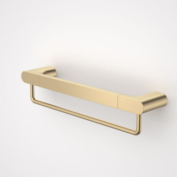 Caroma Urbane II Universal Towel Rail 400mm Set Brushed Brass