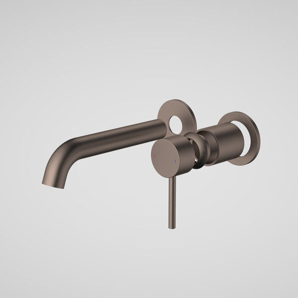 Caroma Liano II 175mm Wall Basin / Bath Trim Kit 2 x Round Cover Plates Brushed Bronze Lead Free