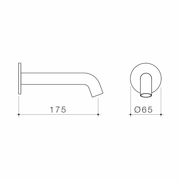 Caroma Liano II Basin/Bath Outlet 175mm Round Cover Plate Chrome Lead Free