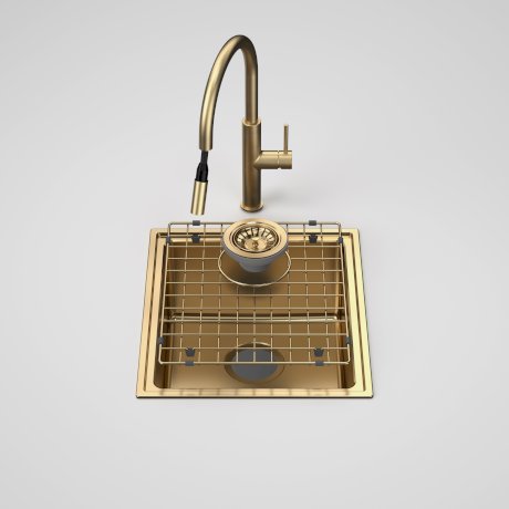 Caroma Urbane II Single Bowl Sink with Liano II Pull Out Sink Mixer