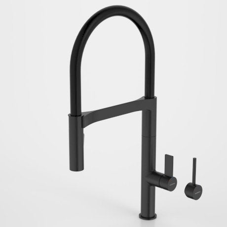 Caroma Liano II Pull Down Sink Mixer Dual Spray Matte Black Lead Free