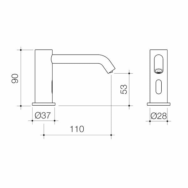 Caroma Liano II Sensor Hob Mounted Soap Dispenser Chrome