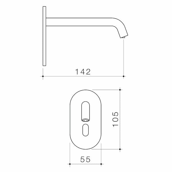 Caroma Liano II Sensor Wall Mounted Soap Dispenser Sales Kit Chrome