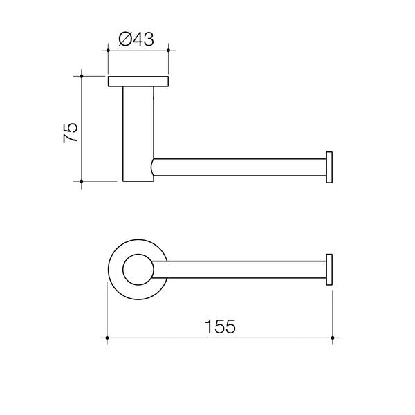 Caroma Liano II Toilet Roll Holder - Chrome